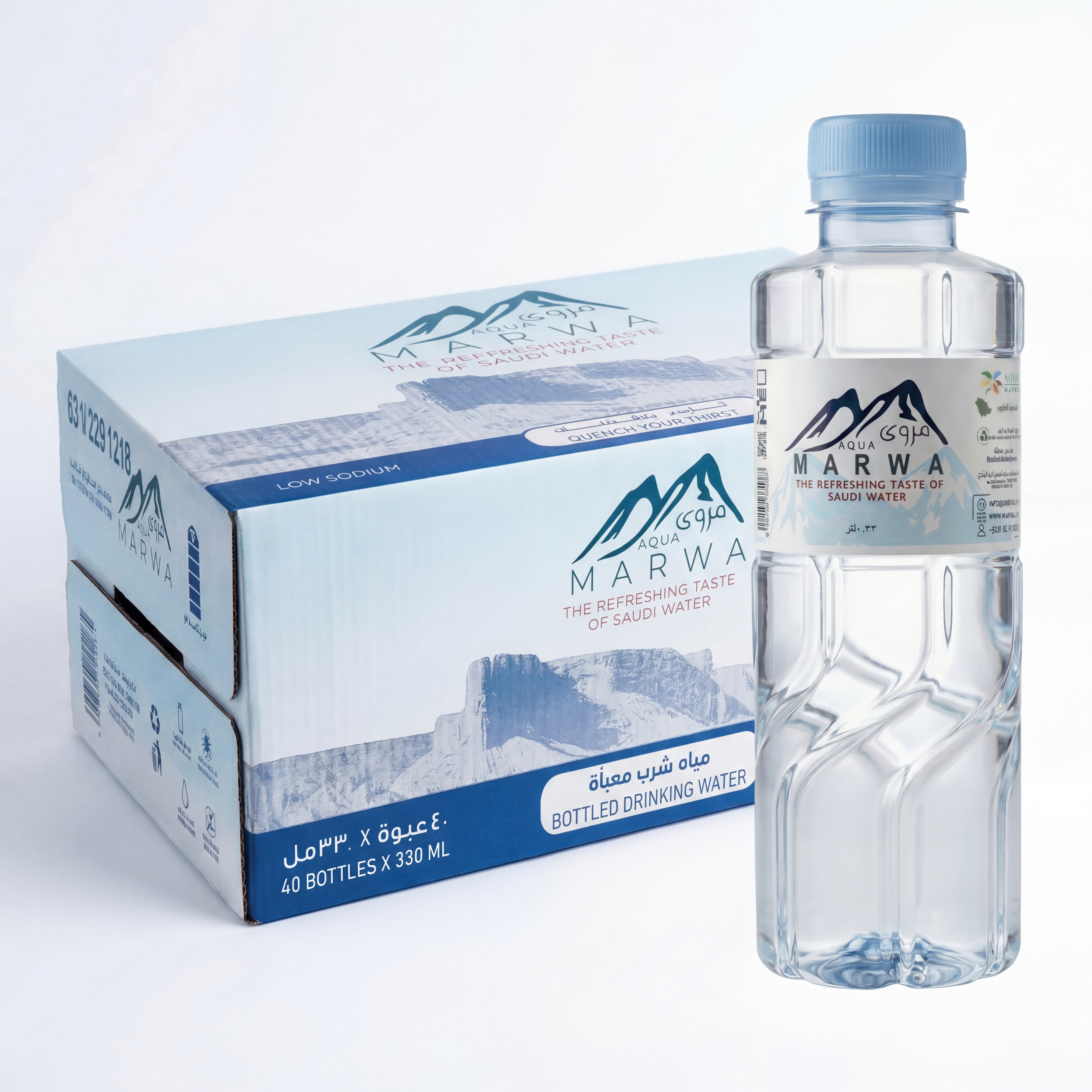 أكوا مروى 330 مل - 10+4 كرتون